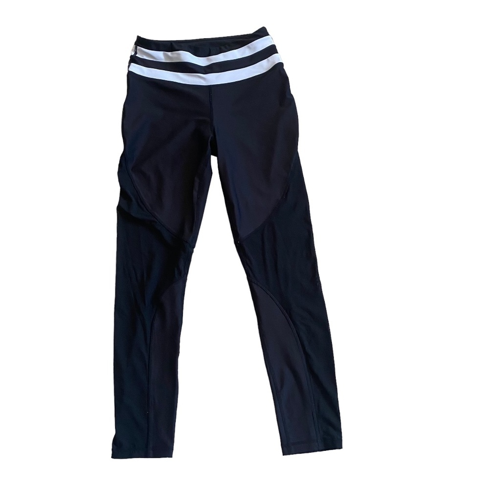 C&C California Black Sea through mesh legging black & white stripes - Picture 2 of 11